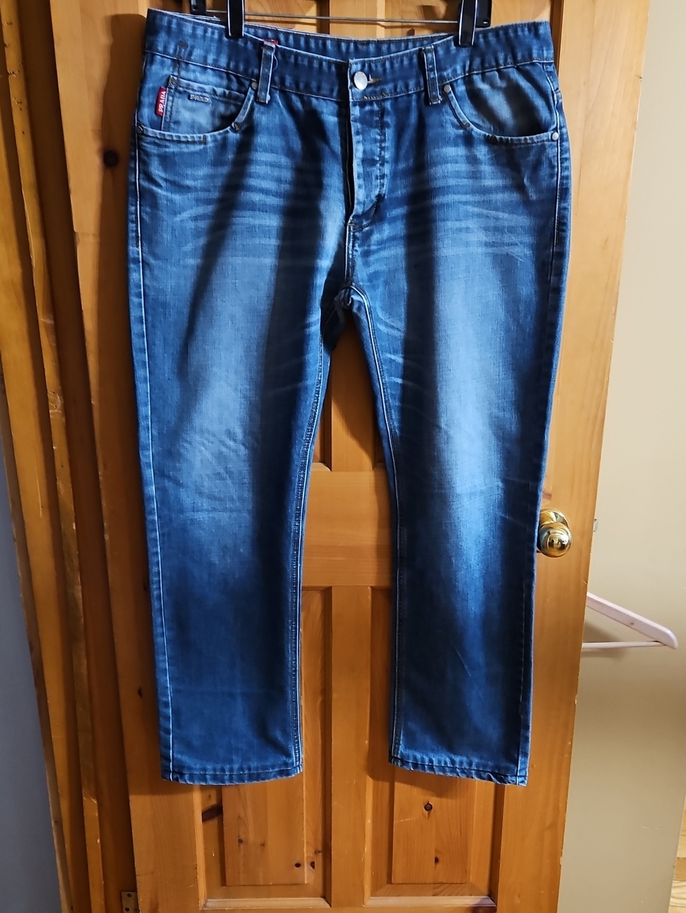 Prada Men’s Straight-Leg Denim Jeans in Washed Blue